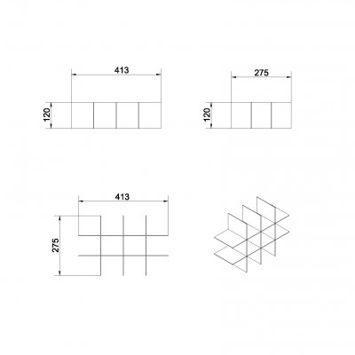 Cersanit Smart zestaw plastikowych organizerów S568-034