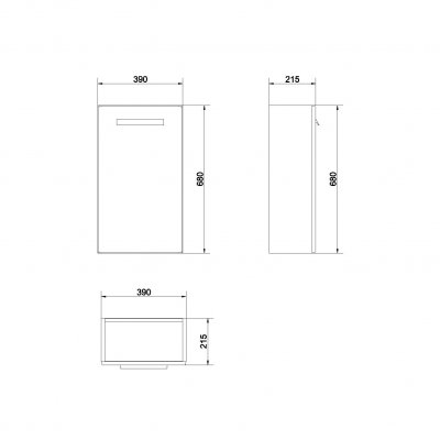 Cersanit Xantia Red szafka 40 cm podumywalkowa wisząca bordowa S570-002