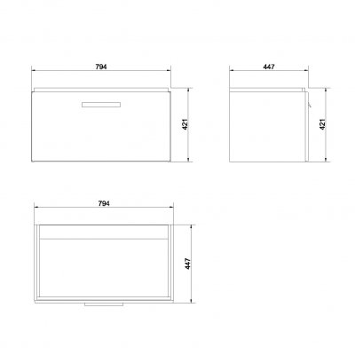 Cersanit Xantia Red szafka 80 cm podumywalkowa wisząca bordowa S570-004