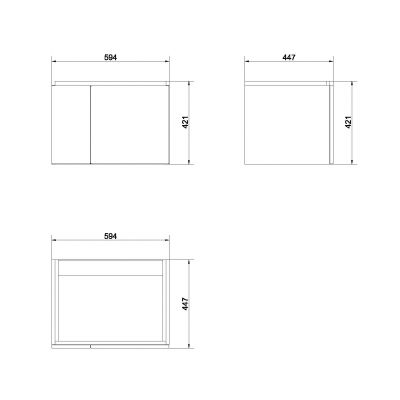 Cersanit Colour szafka 60 cm podumywalkowa wisząca biała S571-021