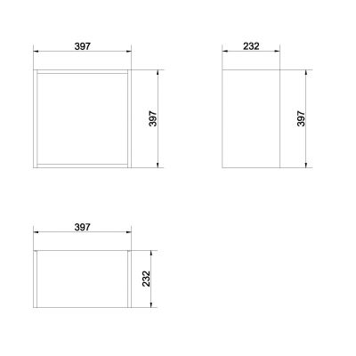 Cersanit Colour korpus szafki wiszącej kwadratowy 40 cm biały S571-023