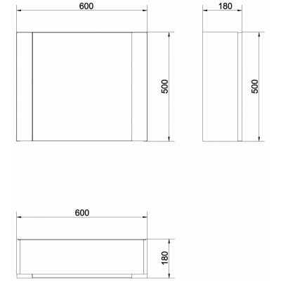Cersanit Arteco szafka lustrzana wisząca biała S625-002-DSM
