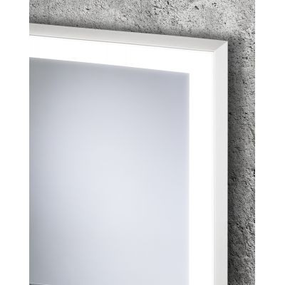 Dubiel Vitrum Solid White lustro prostokątne 80x60 cm z oświetleniem