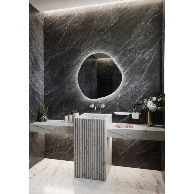 Dubiel Vitrum Indiana lustro 80x80 cm z oświetleniem