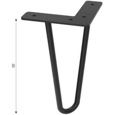 Defra Sky nóżki 20 cm czarny połysk 001-H-00030