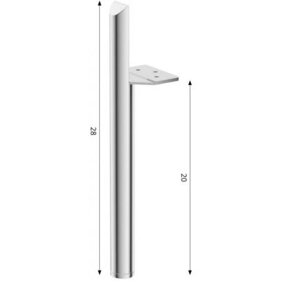 Defra Livo nóżki 20 cm chrom połysk 001-H-00114