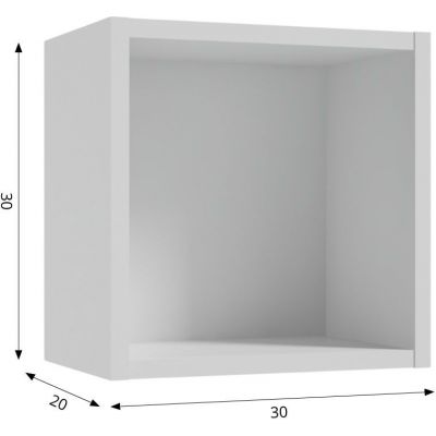 Defra Uni Kubik A30 szafka 30x20x30 cm boczna wisząca biała 125-A-03025