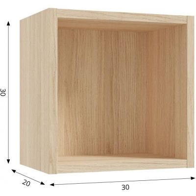 Defra Uni Kubik A30 szafka 30x20x30 cm boczna wisząca dąb vicenza jasny 125-A-03055