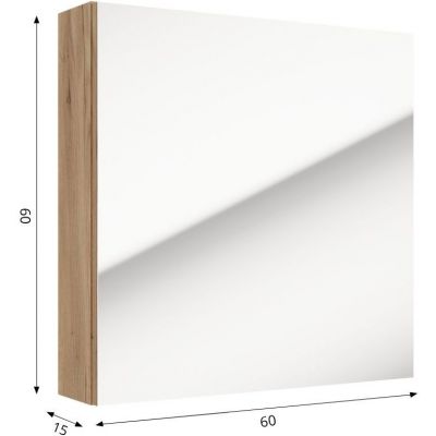 Defra Salsa E60 szafka 60x15x60 cm z lustrem dąb craft złoty 242-E-06009