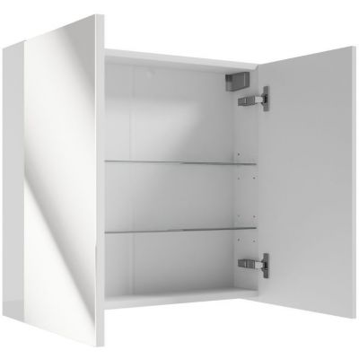 Defra Salsa szafka E65 65x15x60 cm z lustrem biały połysk 242-E-06501