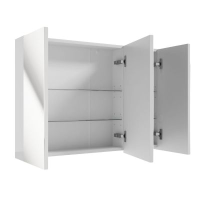 Defra Salsa szafka E85 85x15x60 cm z lustrem biały połysk 242-E-08501