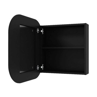 Defra Mo-re szafka 60x15x60 cm z lustrem czarny mat 291E06002