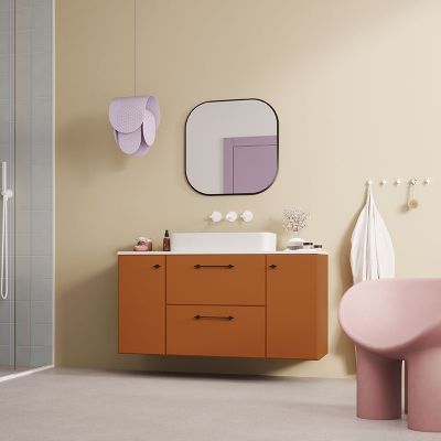 Defra Mo-re lustro 60x60 cm kwadratowe czarny mat 291-L-06002