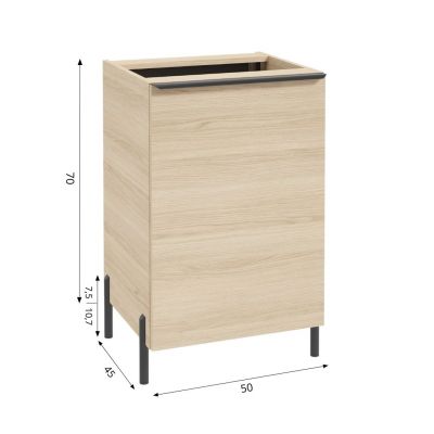 Defra Nino szafka B50 50x45x70 cm boczna stojąca dąb vicenza jasny 304-B-05001