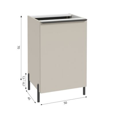 Defra Nino szafka B50 50x45x70 cm boczna stojąca kaszmir mat 304-B-05002