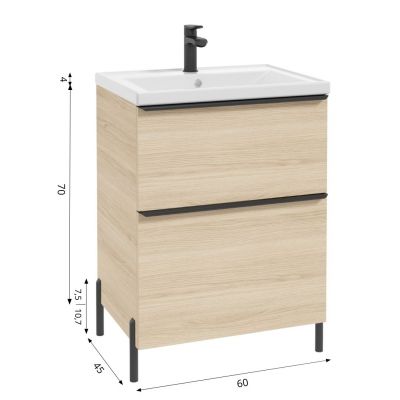 Defra Nino szafka 60x45x70 cm podumywalkowa stojąca dąb vicenza jasny 304-D-06001