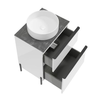 Defra Nino szafka 60x45x70 cm podumywalkowa stojąca biały połysk 304-D-06003