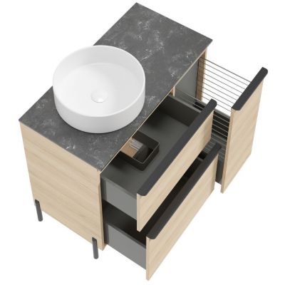 Defra Nino D90 szafka 90x45x70 cm podumywalkowa lewa stojąca dąb vicenza jasny 304-D-09001