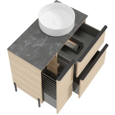 Defra Nino D90 szafka 90x45x70 cm podumywalkowa prawa stojąca dąb vicenza jasny 304-D-09002