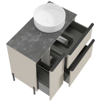 Defra Nino D90 szafka 90x45x70 cm podumywalkowa prawa stojąca kaszmir mat 304-D-09004