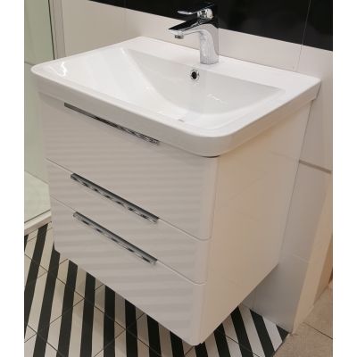 Defra Nancy zestaw łazienkowy umywalka z szafką 60 cm biały 255-D-06003+1407