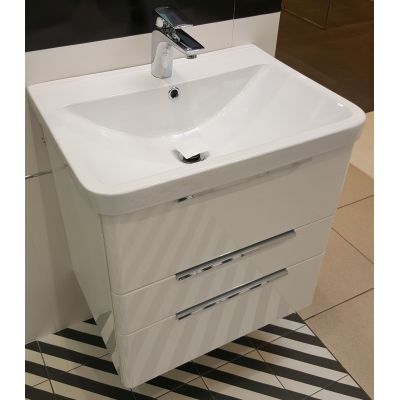 Defra Nancy zestaw łazienkowy umywalka z szafką 60 cm biały 255-D-06003+1407