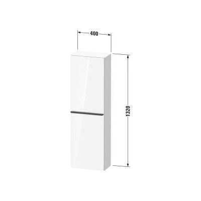 Duravit D-Neo szafka 40xx132 cm boczna wisząca ciemny orzech/brąz DE1318L04790000