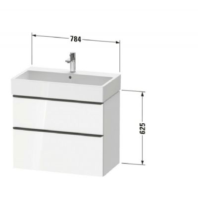 Duravit D-Neo szafka 78,4x44,2x62,5 cm podumywalkowa wisząca biała DE437301818
