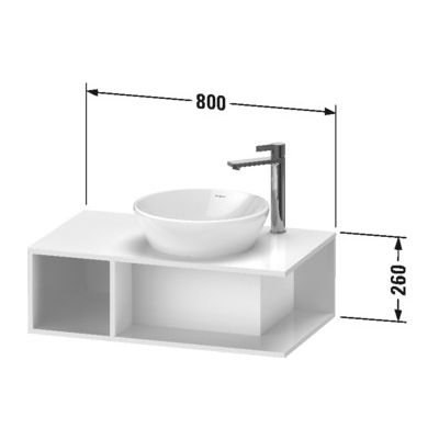 Duravit D-Neo szafka 80 cm podumywalkowa wisząca biały wysoki połysk DE493802222