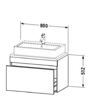 Duravit DuraStyle szafka 80x47,8x51,2 cm podumywalkowa wisząca szary mat beton DS530200707