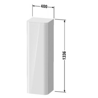 Duravit Happy D.2 Plus szafka 133,6 cm półwysoka wisząca biały satynowy mat lakier HP1261R3636