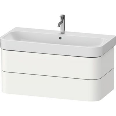 Duravit Happy D2 Plus szafka 97,5 cm podumywalkowa wisząca biały satynowy mat HP4388036360000