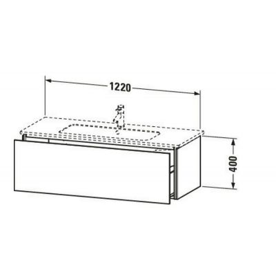 Duravit L-Cube szafka 122x48,1x40 cm podumywalkowa wisząca biały mat LC614301818