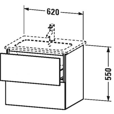 Duravit L-Cube szafka 60 cm podumywalkowa biały mat LC624001818