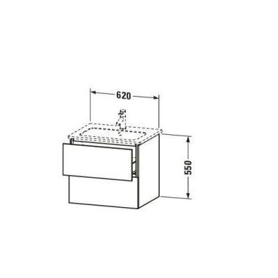 Duravit L-Cube szafka 62x48,1x55 cm podumywalkowa wisząca orzech LC624007979 