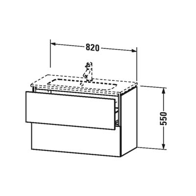Duravit L-Cube szafka 80 cm podumywalkowa wisząca biały mat LC625701818
