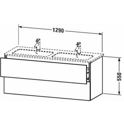 Duravit L-Cube szafka 129 cm podumywalkowa wisząca biały mat LC625801818
