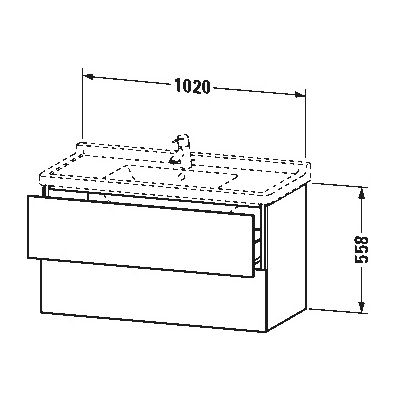 Duravit L-Cube szafka 102x46,9x55,8 cm podumywalkowa wisząca biała LC626602222