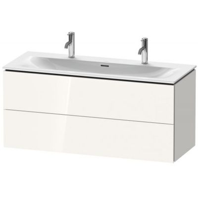 Duravit L-Cube szafka 122 cm podumywalkowa wisząca biały wysoki połysk LC630902222