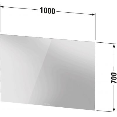 Duravit Light & Mirrors lustro 100x70 cm prostokątne z oświetleniem z matą grzewczą biały LM7827D00000000
