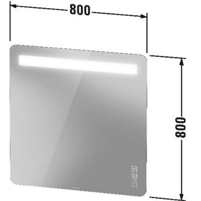 Duravit Luv lustro 80x80 cm z oświetleniem LED LU965800000