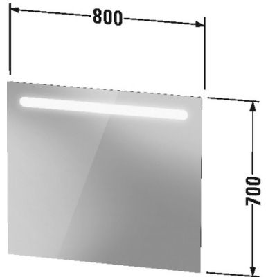 Duravit No.1 lustro 80x70 cm z oświetleniem biały mat N17952000000000