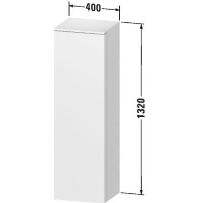 Duravit Qatego szafka 40 cm półwysoka wisząca lewa grafitowy mat QA1345L49490000
