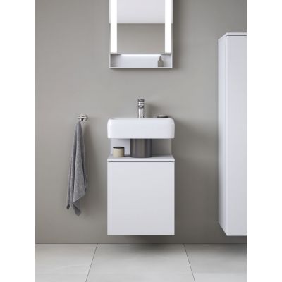 Duravit Qatego szafka 44 cm podumywalkowa wisząca lewa biały połysk QA4076L22220000