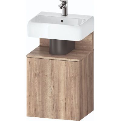 Duravit Qatego szafka 44 cm podumywalkowa wisząca lewa dąb marmurkowy matowy QA4076L55550000