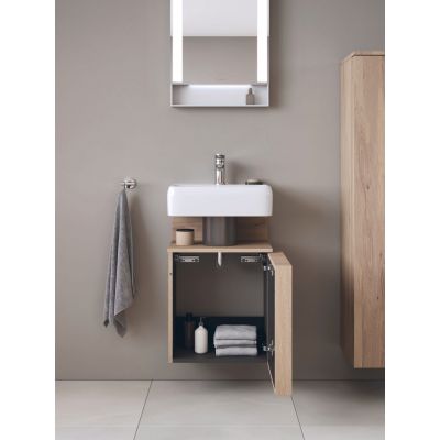 Duravit Qatego szafka 44 cm podumywalkowa wisząca lewa dąb marmurkowy matowy QA4076L55550000