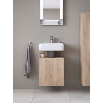 Duravit Qatego szafka 44 cm podumywalkowa wisząca lewa dąb marmurkowy matowy QA4076L55550000