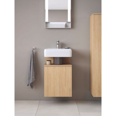 Duravit Qatego szafka 44 cm podumywalkowa wisząca prawa dąb naturalny matowy QA4076R30300000