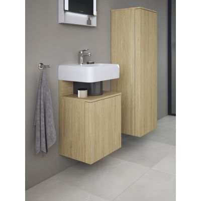 Duravit Qatego szafka 44 cm podumywalkowa wisząca prawa dąb naturalny matowy QA4076R30300000