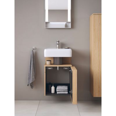 Duravit Qatego szafka 44 cm podumywalkowa wisząca prawa dąb naturalny matowy QA4076R30300000